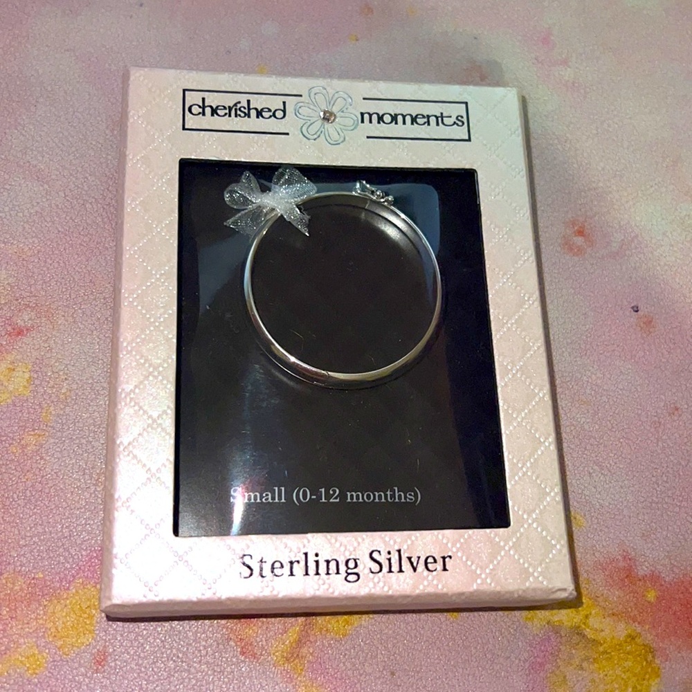 Brand new, sterling silver baby bracelet bangle.